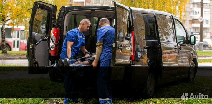 Транспортировка лежачих больных по городу, РФ, меж