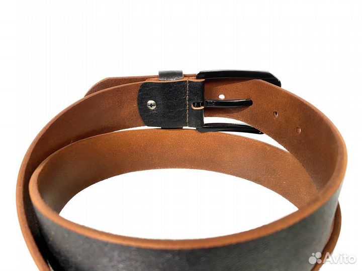 Ремень мужской кожаный «Леви, с 501» 2539 black