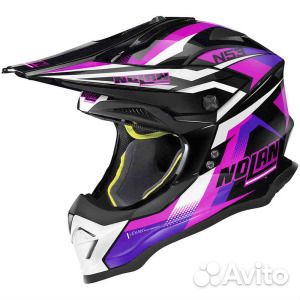 N53 Шлем Fender для мотокросса Nolan, черный/фиоле