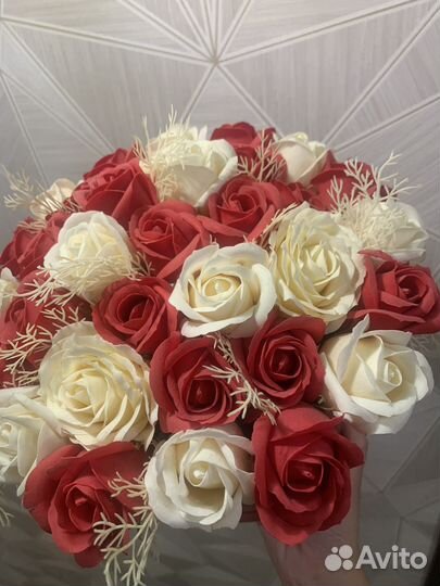 Букет из мыльных роз