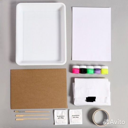 Набор 'Эбру для декорирования сумки-шоппера', 5 цв