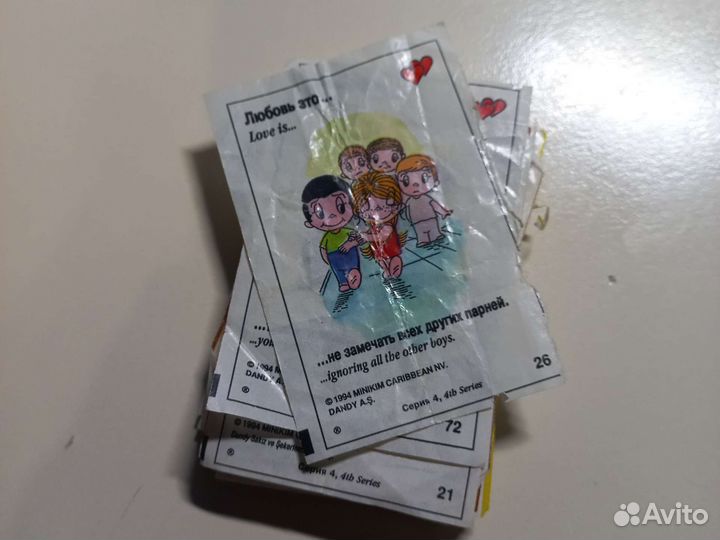 Вкладыши от жвачек love is