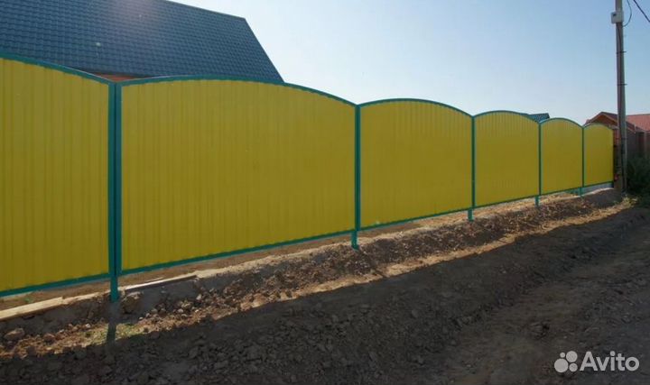 Забор из профлиста под ключ быстро