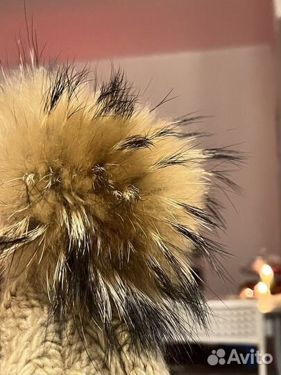 Шапка женская бежевая