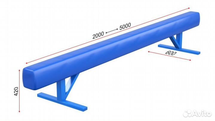 Бревно гимнастическое низкое мягкое L 2 м Pioner A13525