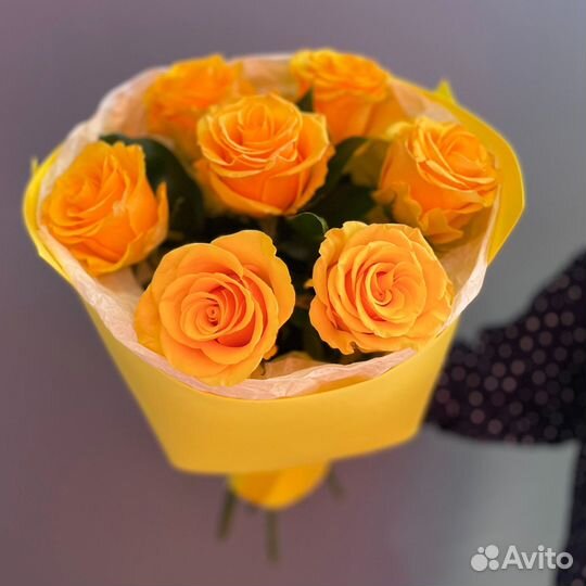 Букет из 7 желтых роз