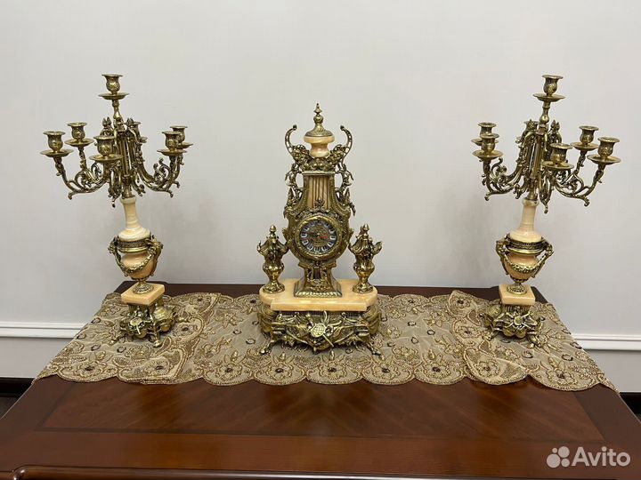 Подсвечники и канделябры бронза часы