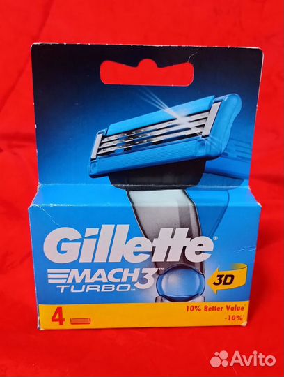 Сменные кассеты Gillette Mach3 Turbo 4шт