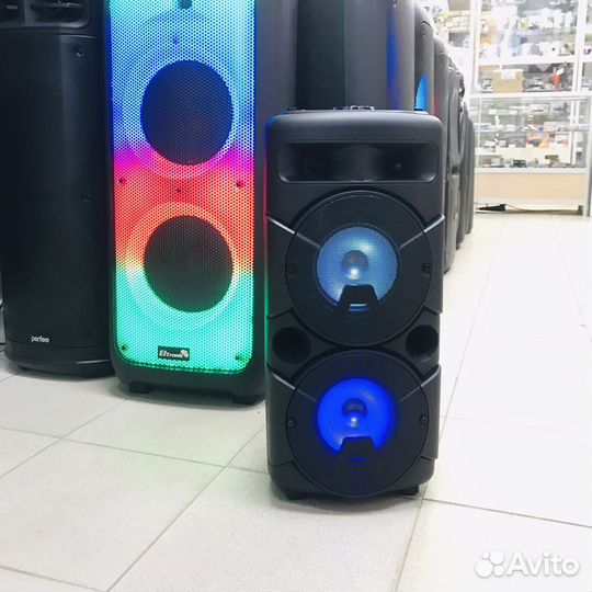 Акустика блютуз колонка 30w подсветка ао 20