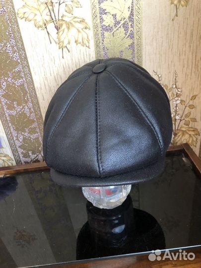 Мужская кепка кожаная с мехом skif