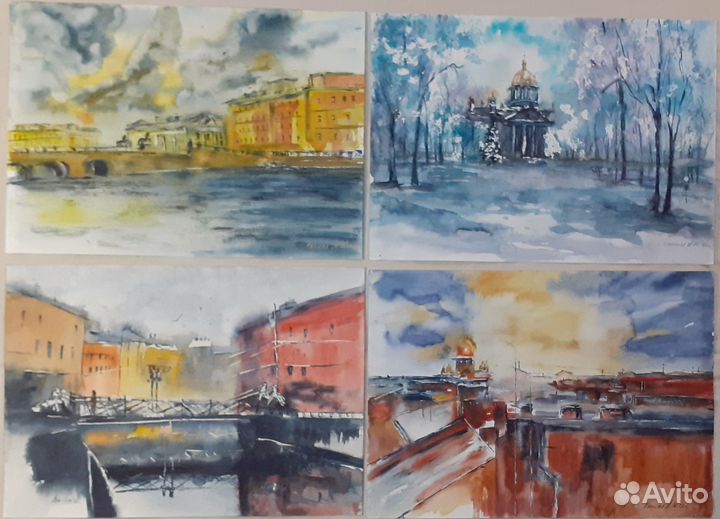 Картины акварелью: 
