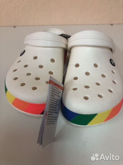 Сабо Crocs rainbow радуга