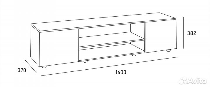 Тумба под тв белая