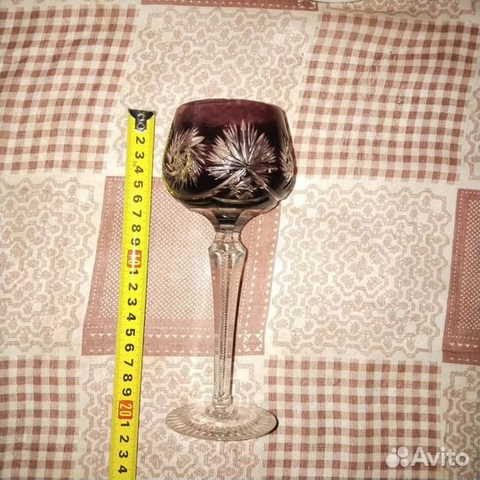 Фужер цветной хрусталь СССР