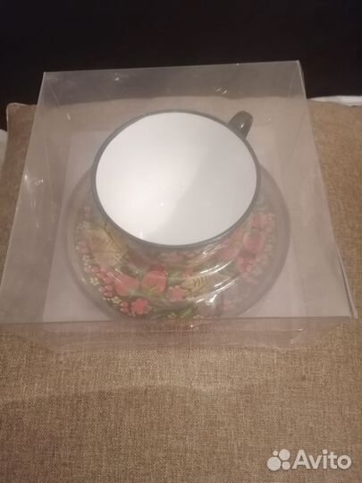 Чашка с блюдцем фарфор
