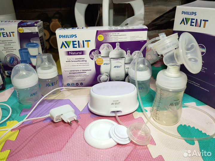 Молокоотсос avent электрический + стерилизатор