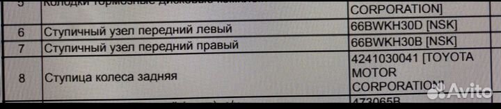 Ступичный узел передний правый и левый и заднего к