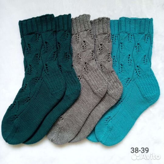 Шерстяные носки, ручная работа