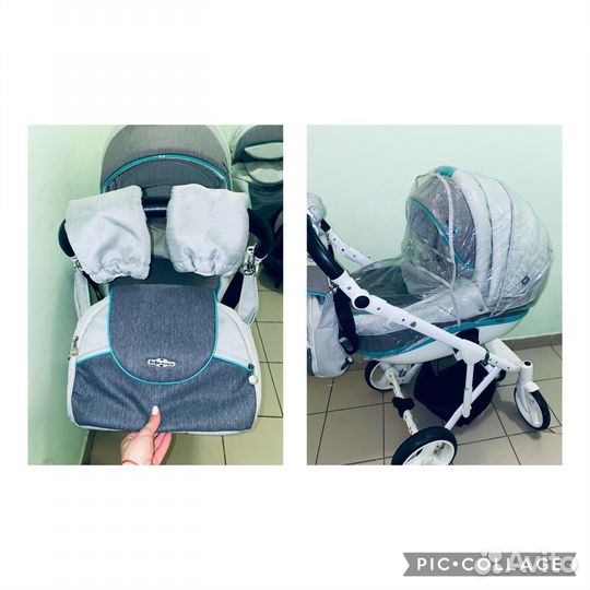 Коляска Adamex luciano 3 в 1 bebe-mobile кожа