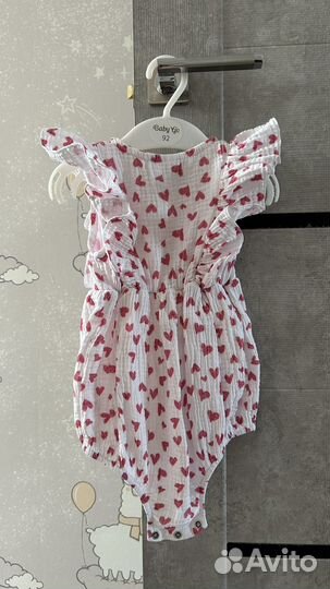 Муслиновое боди для девочки 86