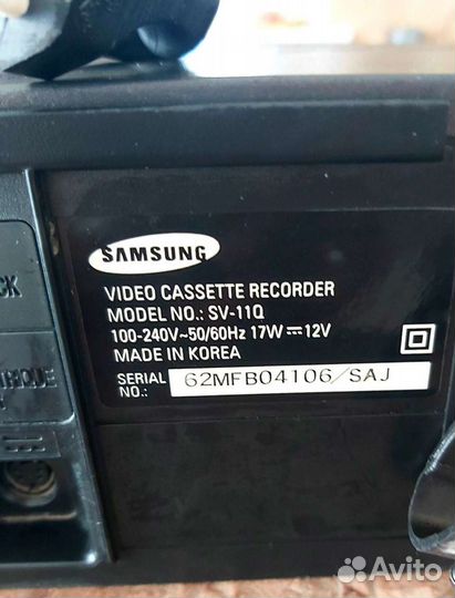 Видеомагнитофон/видеоплеер Samsung SV-11Q