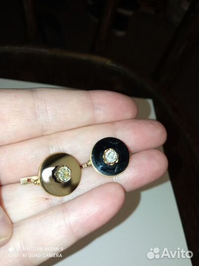 Антикварные серьги с бриллиантами