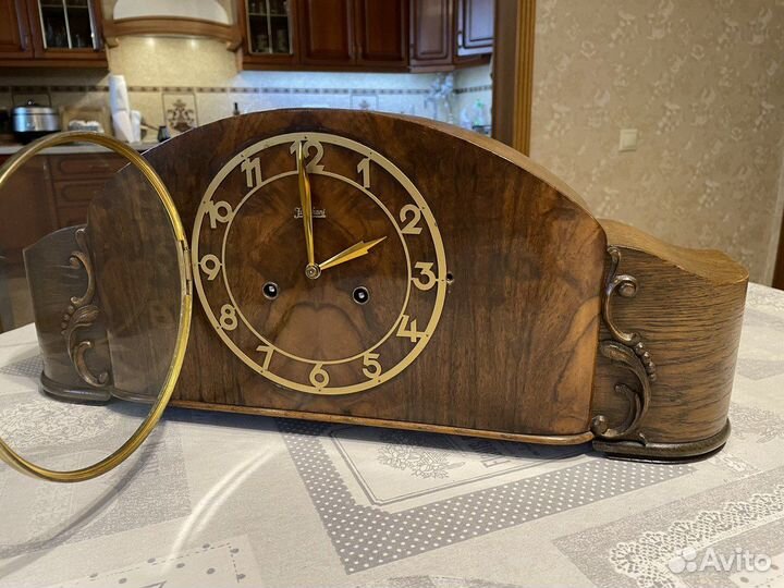 Антикварные каминные (настольные) часы Junghans