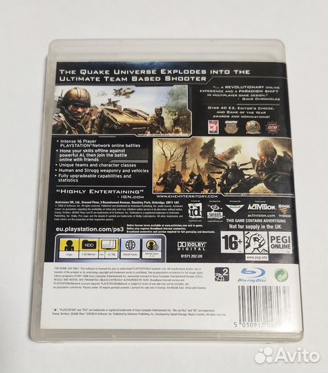 Quake wars (диск ps3)