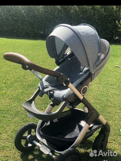 Коляска stokke trailz 2 в 1 Nordic blue