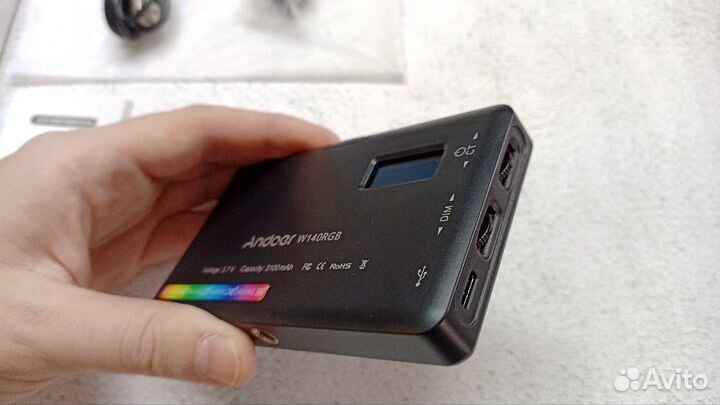 Видеосвет RGB Andoer, 140 светодиодов, 20 режимов