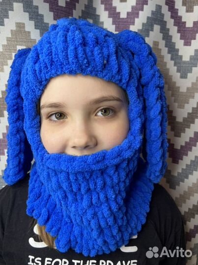 Шапка балаклава с ушками