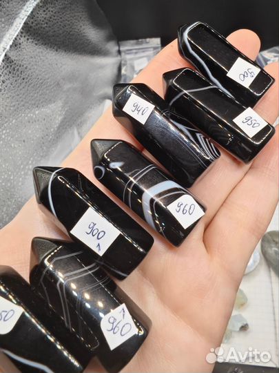 Агат чёрный кристалл