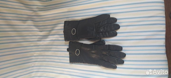 Перчатки женские кожаные размер 7