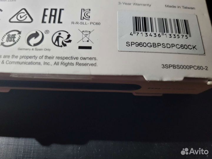 Внешний SSD Silicon Power PC60 960gb