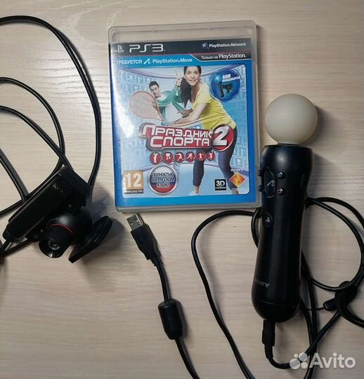 PS3 move + камера + диск 