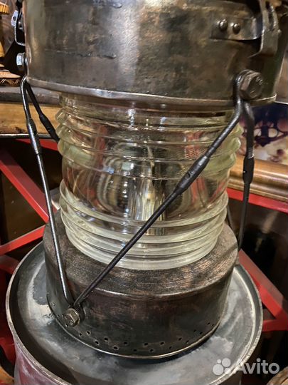 Старинный крупный судовой фонарь, СССР, якорный