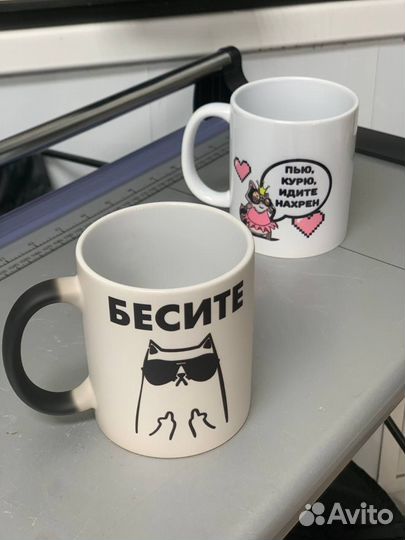 Печать на кружках, фотопечать на кружках, бокалах