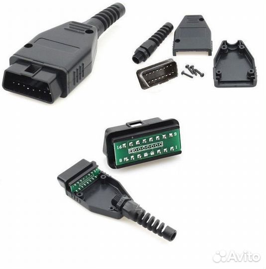 Разъем OBD II (папа)