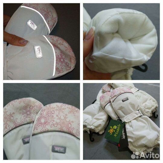 Новые утеплённые детские варежки краги