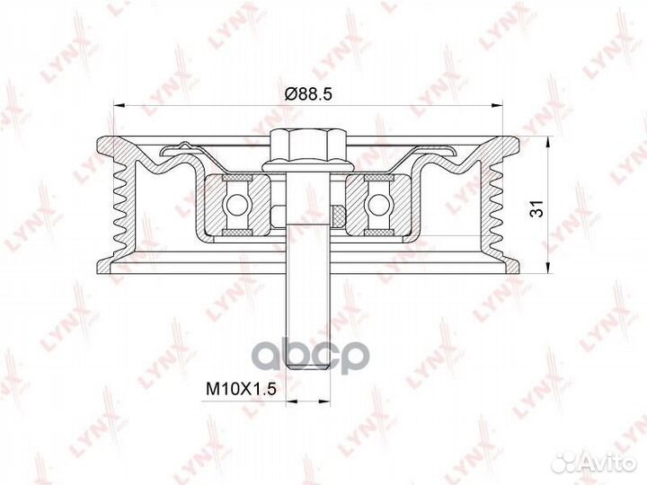 Ролик обводной приводного ремня PB7061 lynxauto