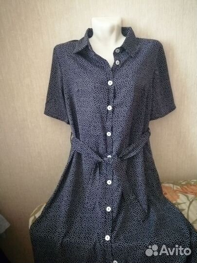 Платье на пуговицах 46-48