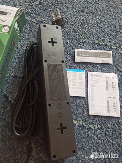 Сетевой фильтр Defender 3 метра, 10А Белый