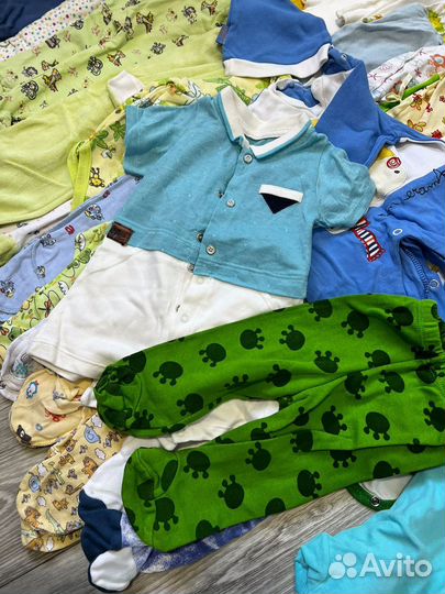 Большой пакет/пакетом вещей на мальчика 0-6 m