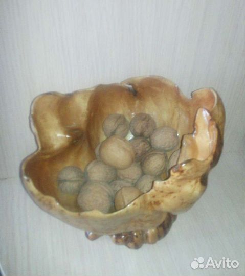 Кап Ваза конфетница фруктовница хлебница на ножке