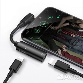 Переходник Lightning hoco LS18 с dual