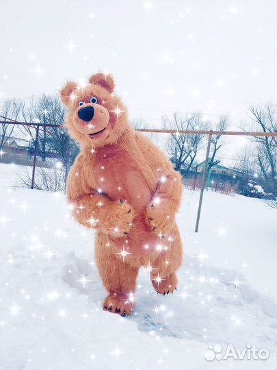 Поздравление от Бурого Мишки, Ростовая кукла