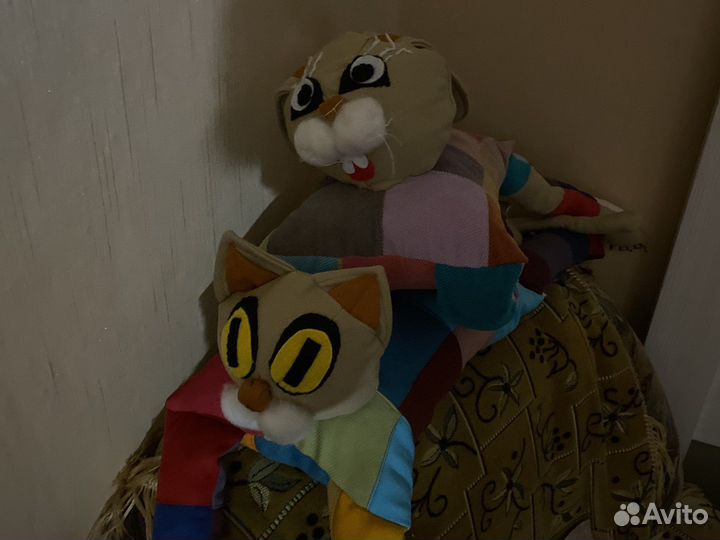 Заяц, кот мягкая игрушка