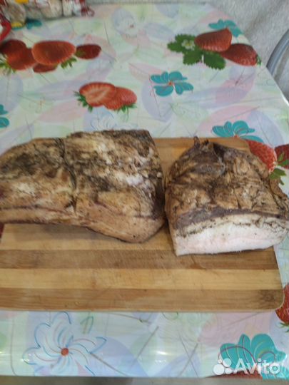 Копченое домашнее сало