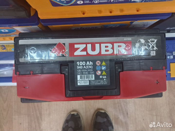 Аккумулятор Zubr Ultra 100 Ач, обратный