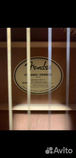 Акустическая гитара Fender cc60sce